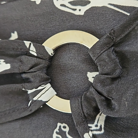 Spenser Jeremy Dog Walking Silk Top Size M - Picture 8 of 11